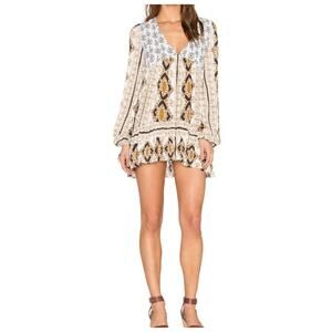 Free People 60s Down By The Bay Tunic Ivory Combo Size XS